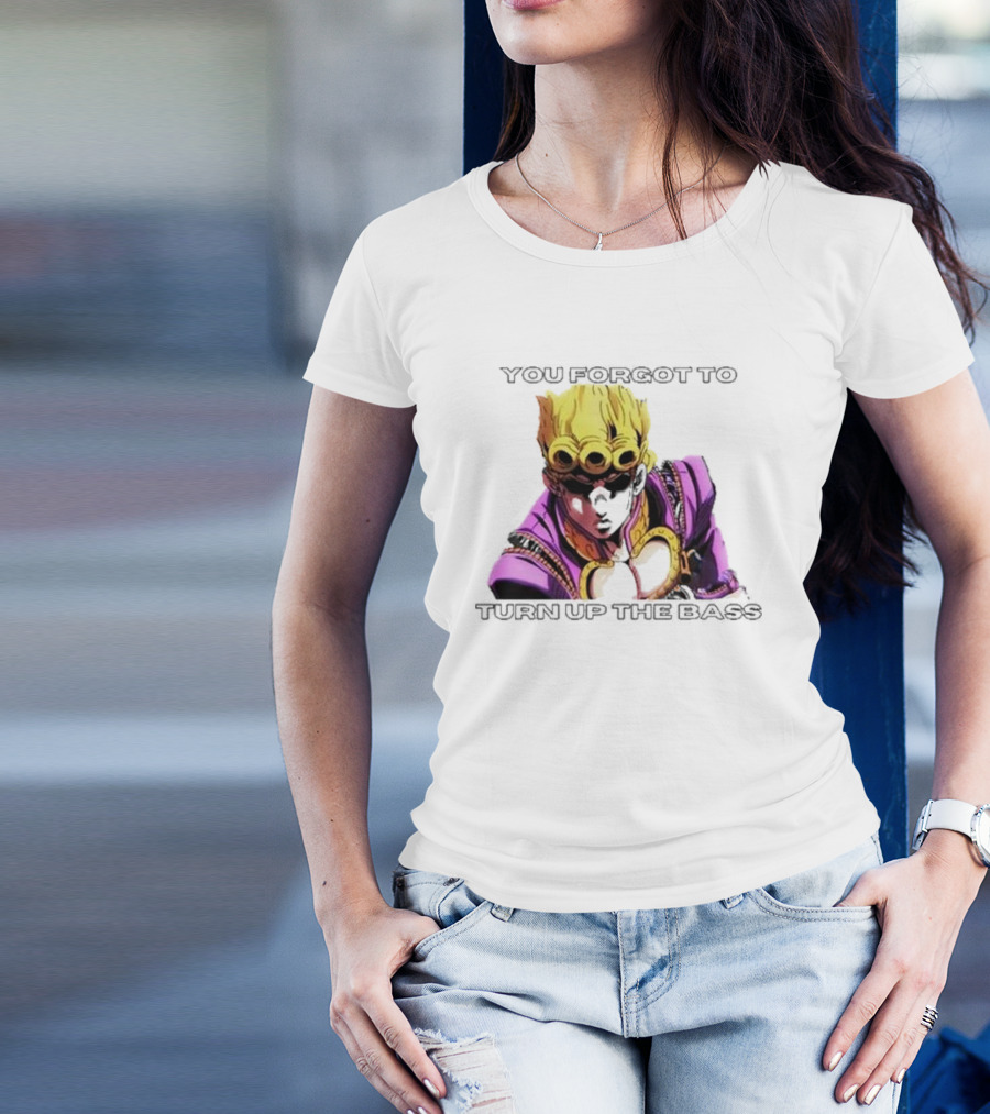 Giorno Giovanna You Forgot To Turn Up The Bass JoJo's Bizarre Adventure Anime Character Vibrant Purple T-Shirt
