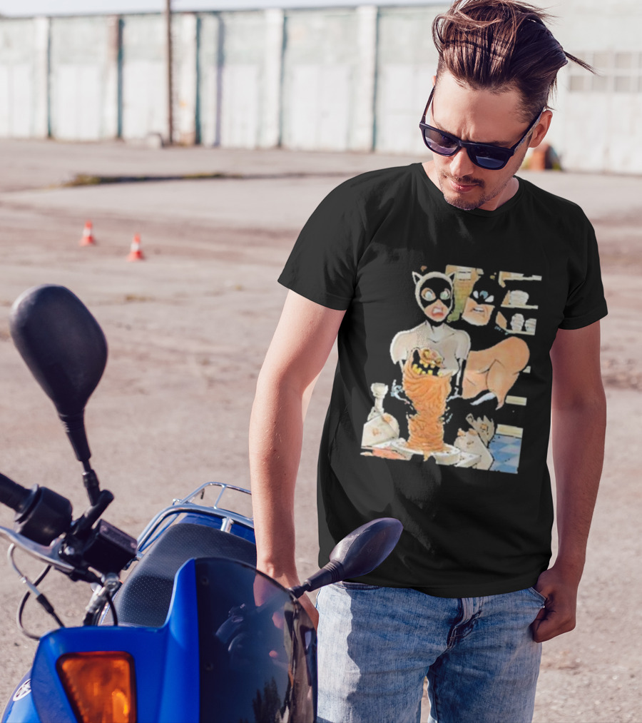 Clayface And Catwoman With Batman In Pottery Scene T-Shirt
