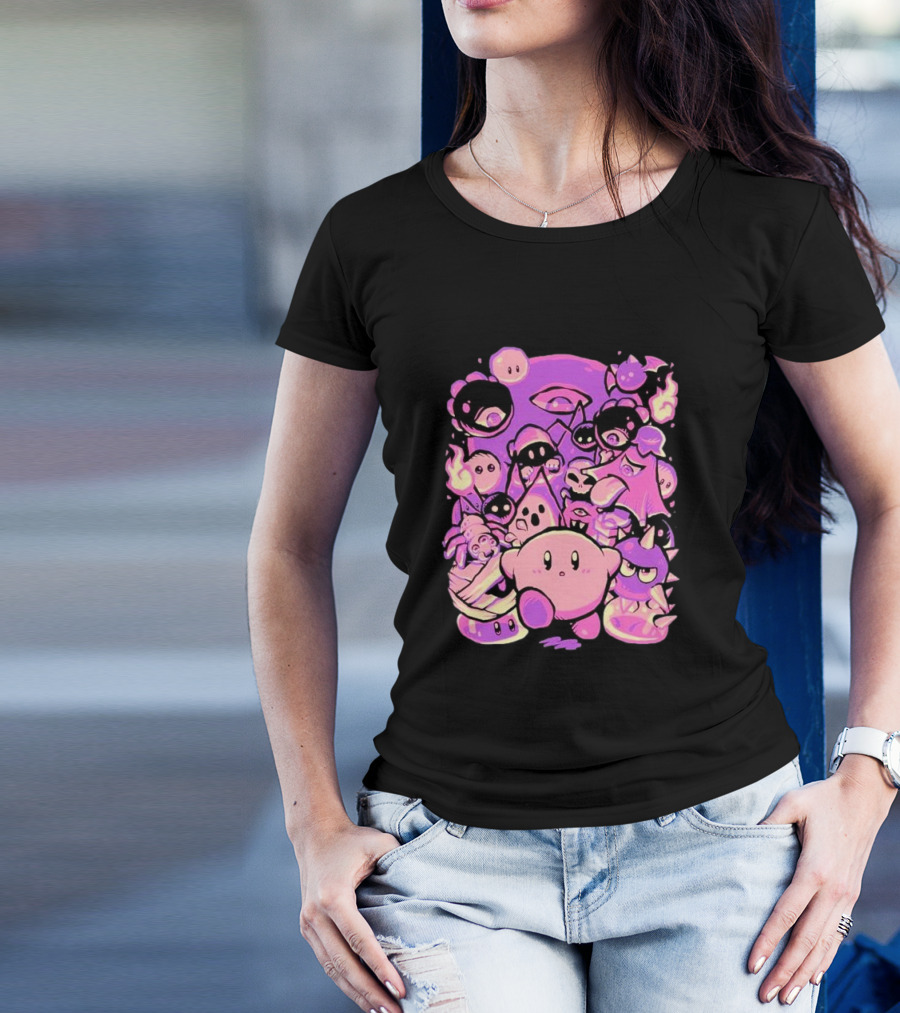 Nightmare Land Kirby And Enemies Pixeleyebat T-Shirt