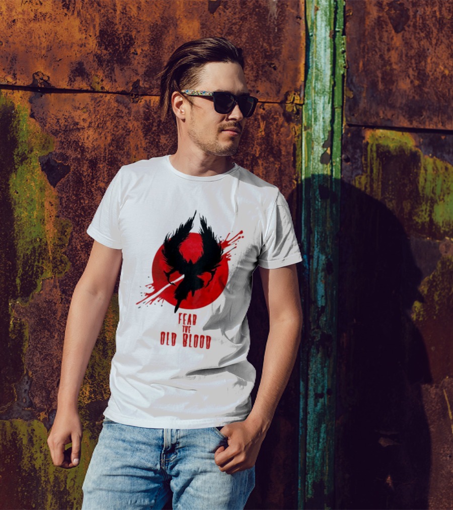 Fear The Old Blood Dark Souls Bloodborne Inspired T-Shirt