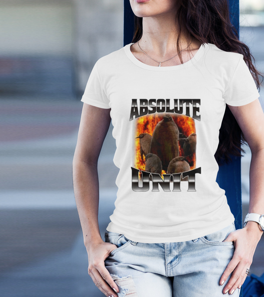 Absolute Unit Penguin Fire Bootleg Rap T-Shirt