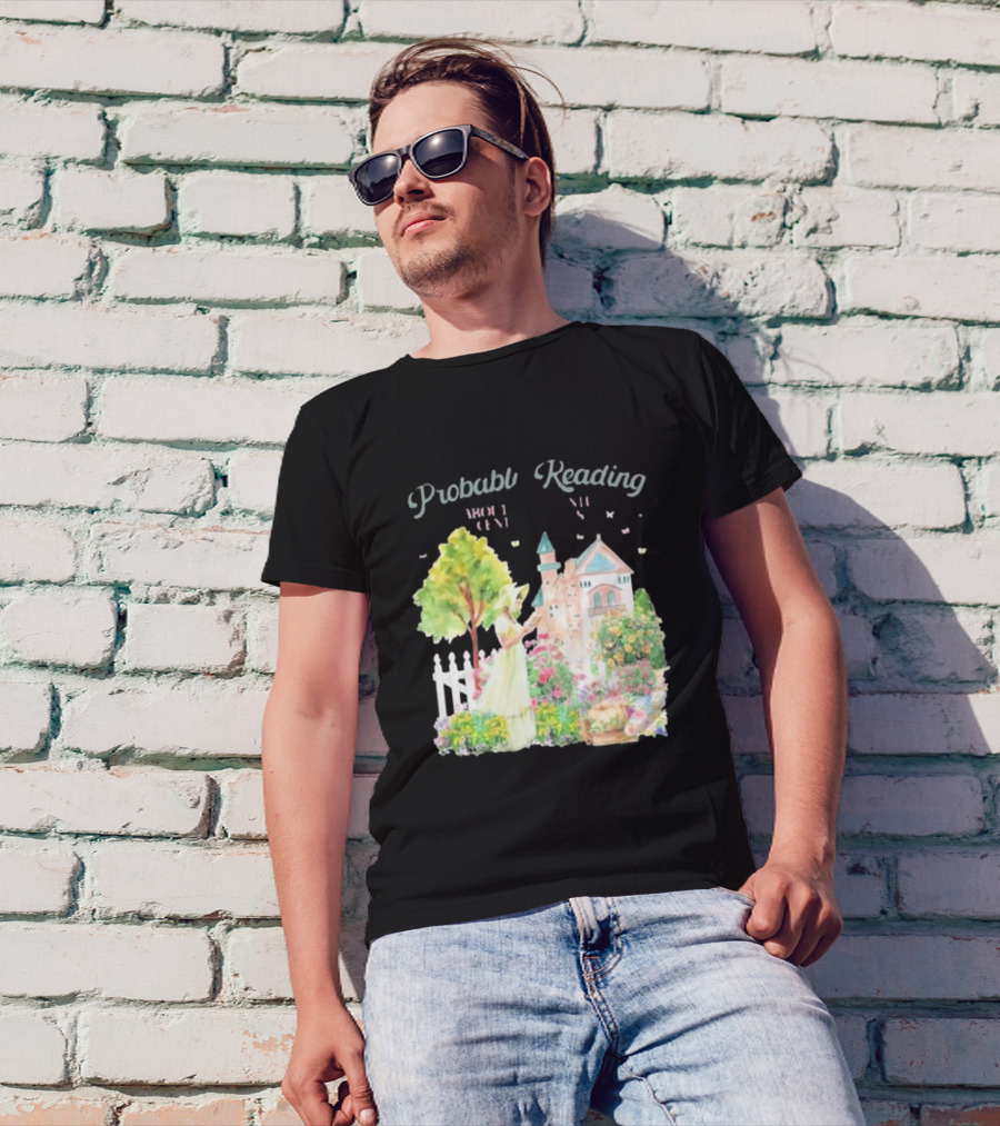 Opal And June Probably Reading About Dukes Victorian Garden Scene T-Shirt