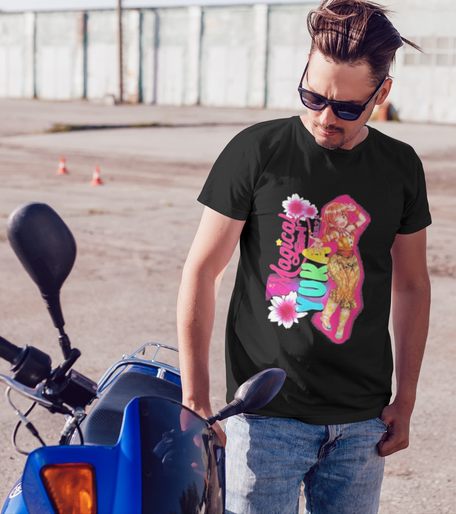 Magical Girl Yuka Sakazaki Vibrant Floral T-Shirt