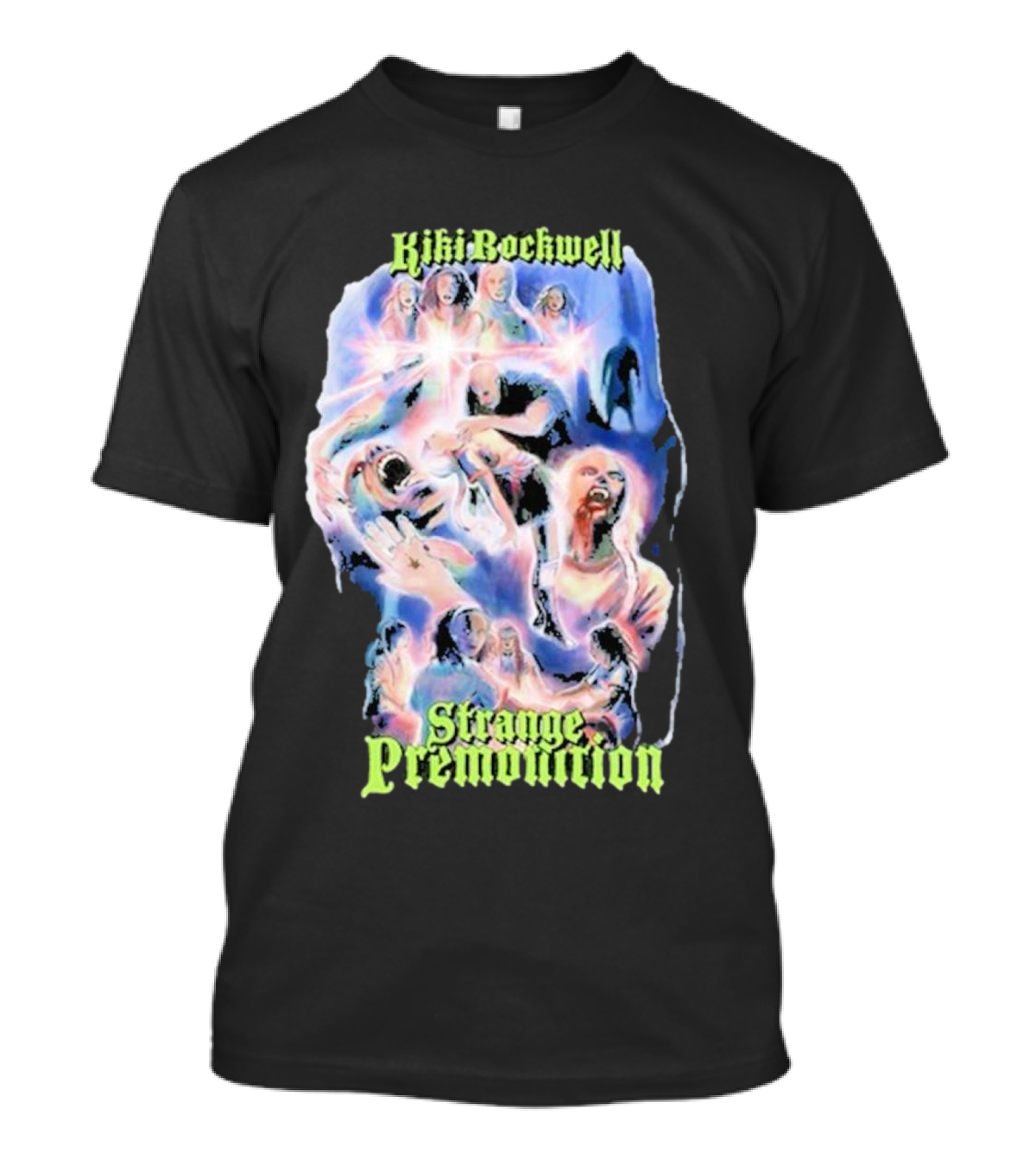 Kiki Rockwell Strange Premonition 80s Movie Retro Collage T-Shirt
