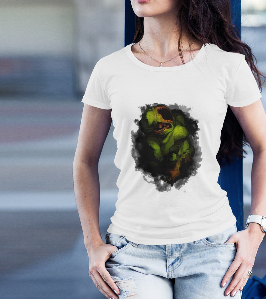 Binding Of Isaac Four Souls Pestilence Creepy Green Monster Card T-Shirt