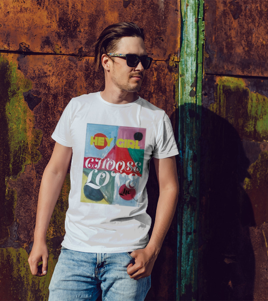 Hey Girl Magazine Choose Love Helena Christensen Collab T-Shirt