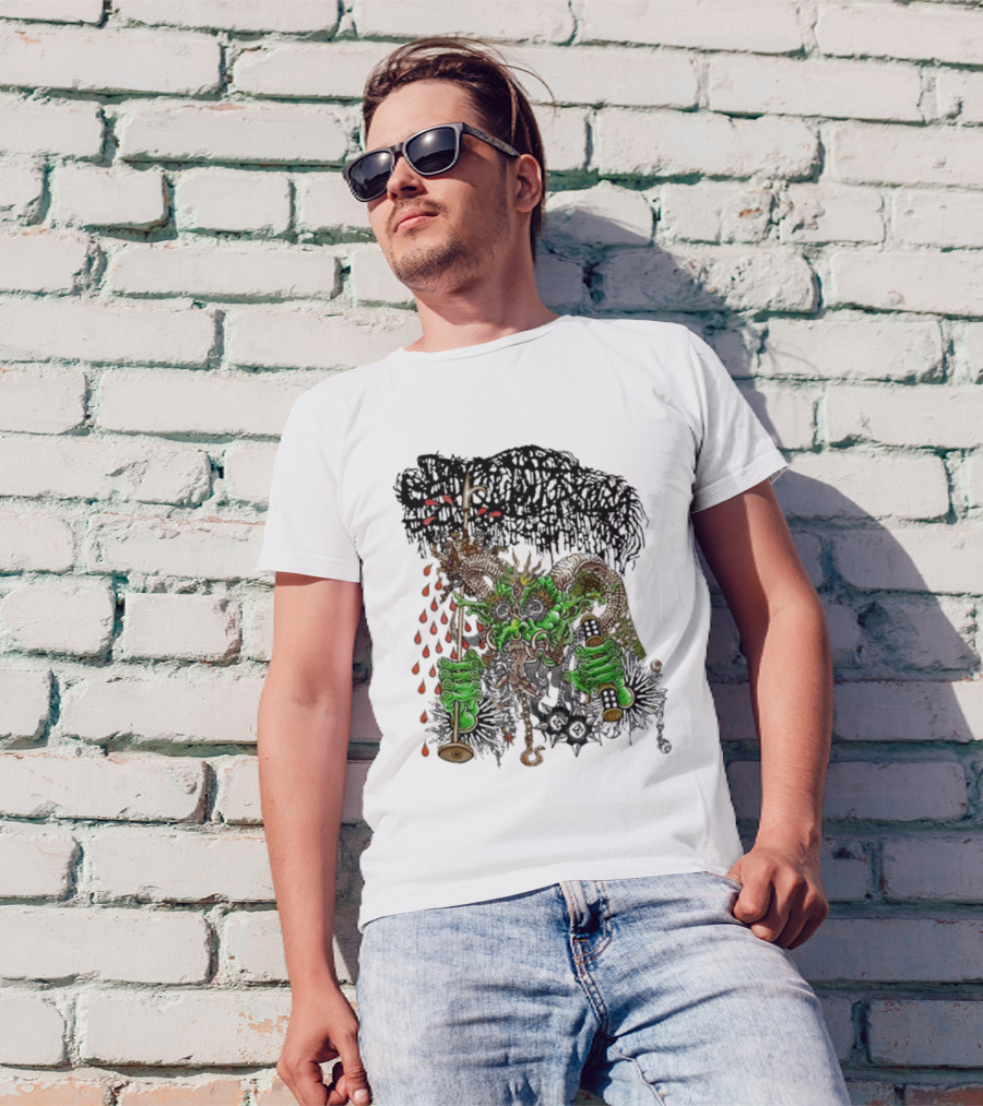 Sanguisugabogg Medievil Monster With Blood And Chains Elements T-Shirt
