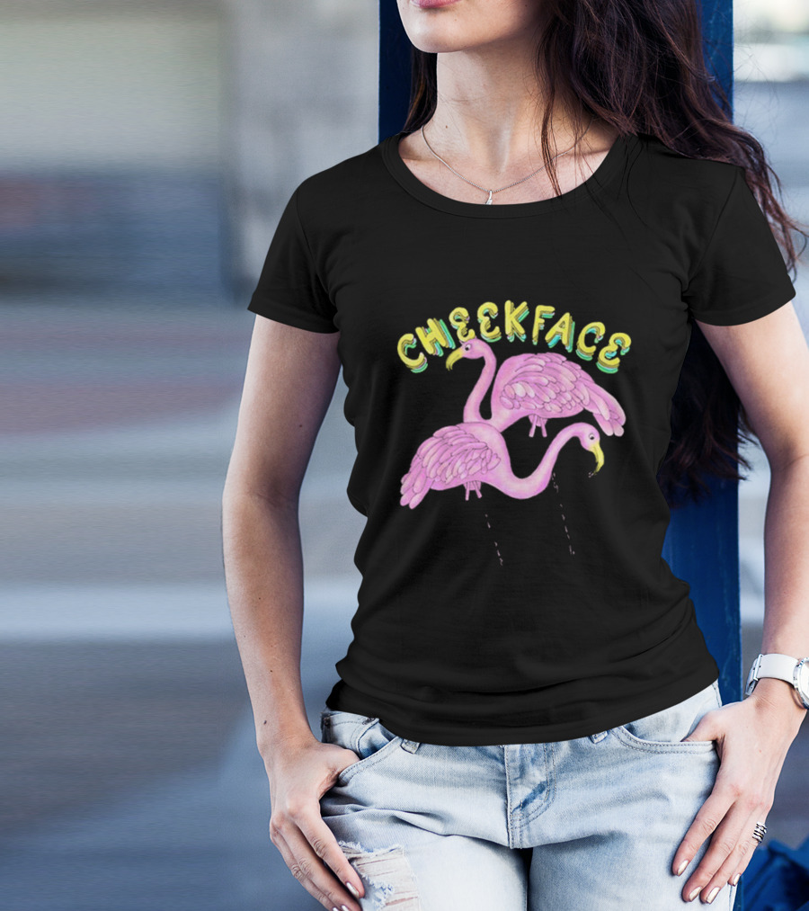 Cheekface Pink Flamingos T-Shirt