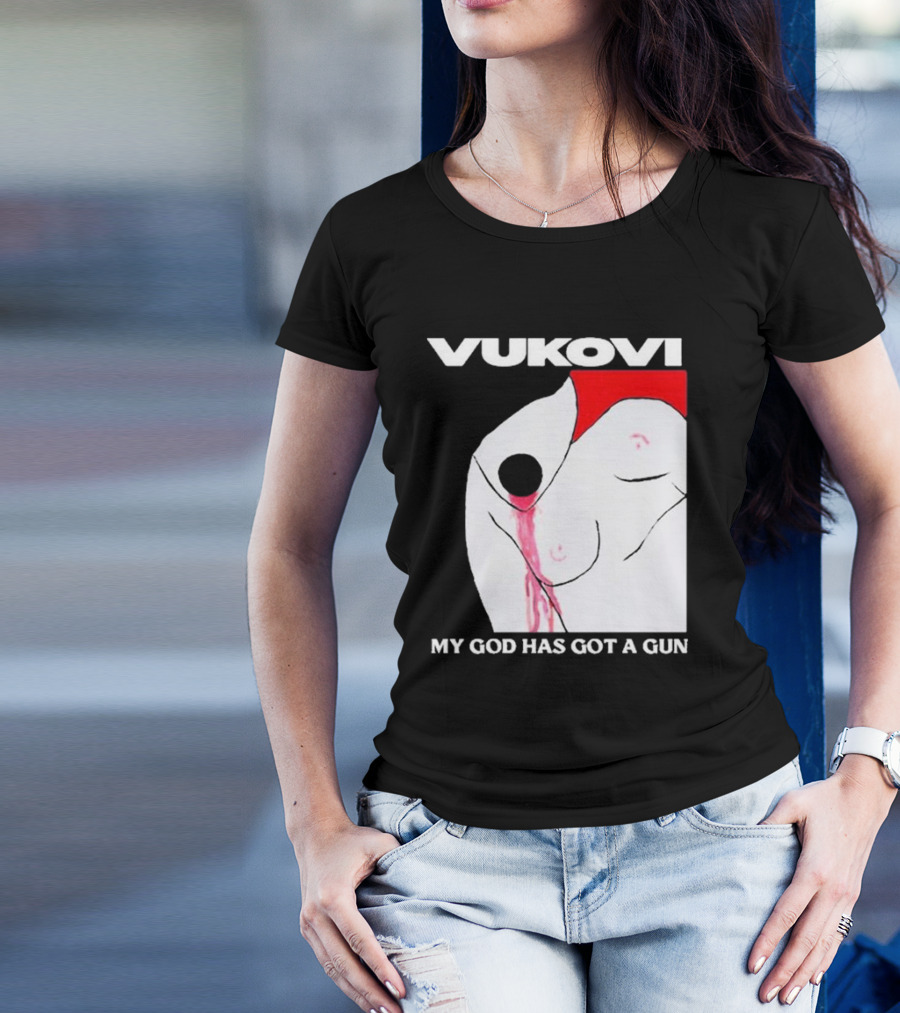 Vukovi My God Has Got A Gun Bold Graphic Concept T-Shirt