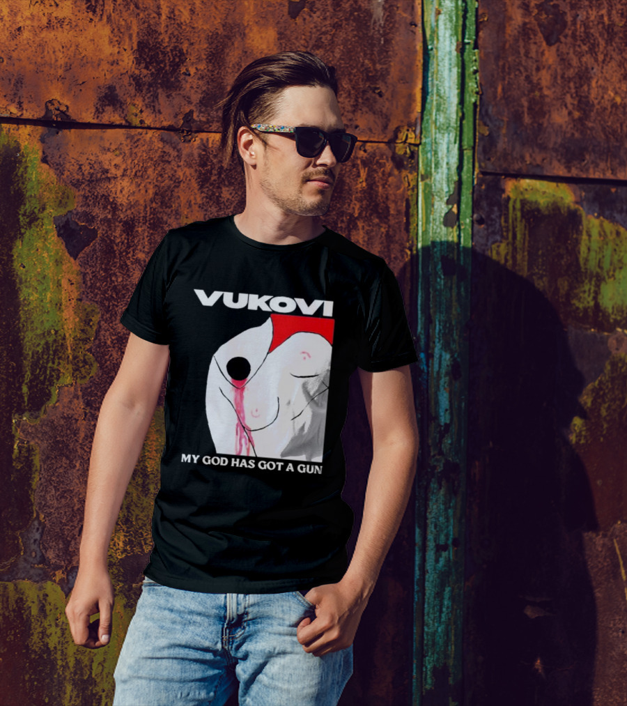 Vukovi My God Has Got A Gun Bold Graphic Concept T-Shirt