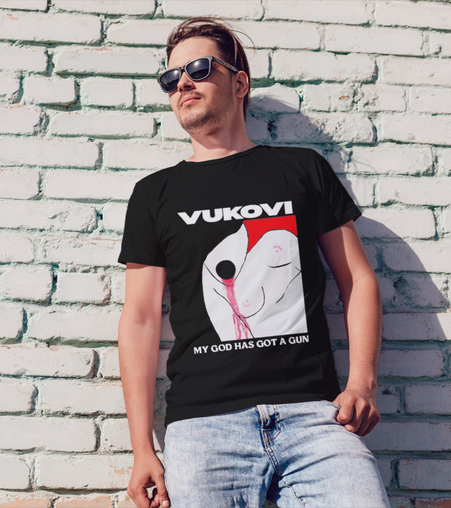 Vukovi My God Has Got A Gun Bold Graphic Concept T-Shirt