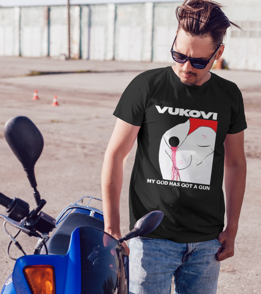 Vukovi My God Has Got A Gun Bold Graphic Concept T-Shirt