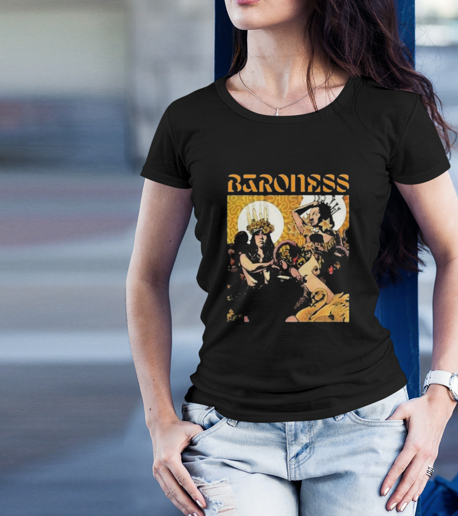 Baroness Yellow Psychedelic Art Ensemble T-Shirt