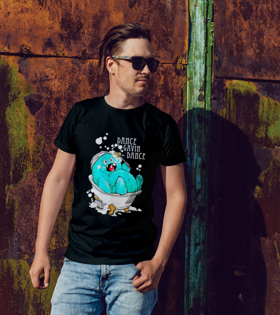 Dance Gavin Dance Gobby Bathtub Creature In Bubbles T-Shirt