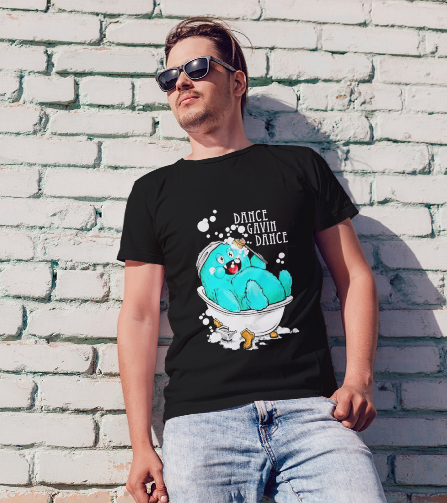 Dance Gavin Dance Gobby Bathtub Creature In Bubbles T-Shirt