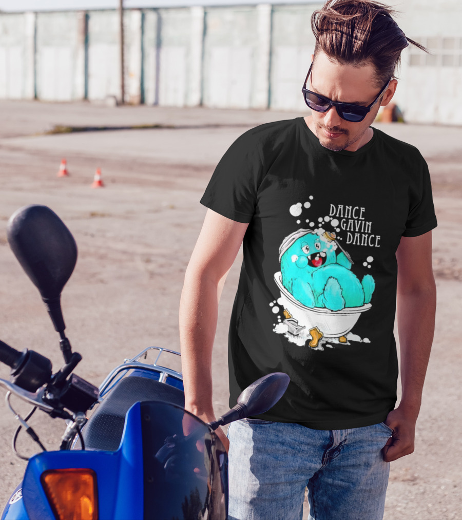 Dance Gavin Dance Gobby Bathtub Creature In Bubbles T-Shirt