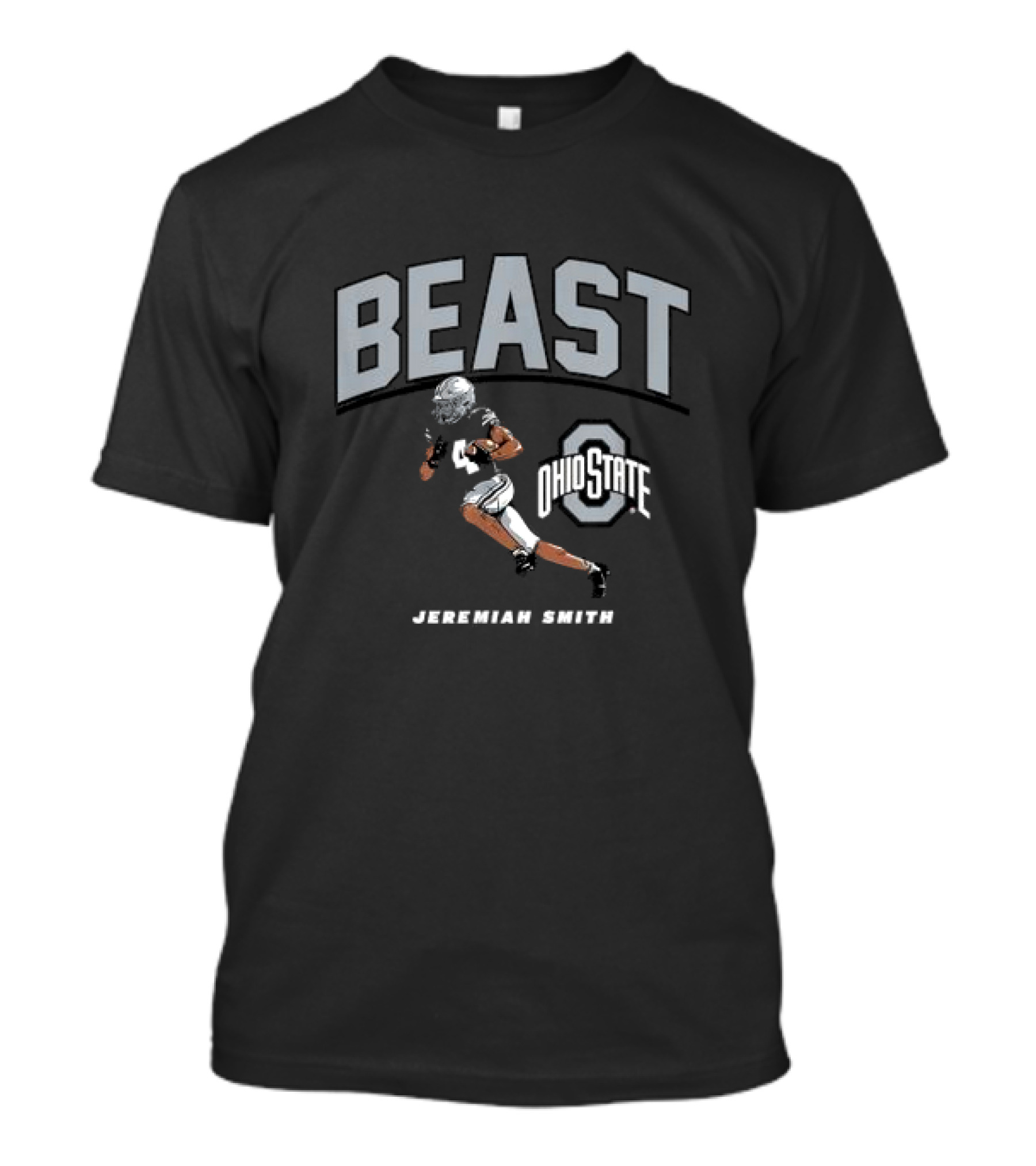 Jeremiah Smith Beast Ohio State Football Player With Ohio State T-Shirt
