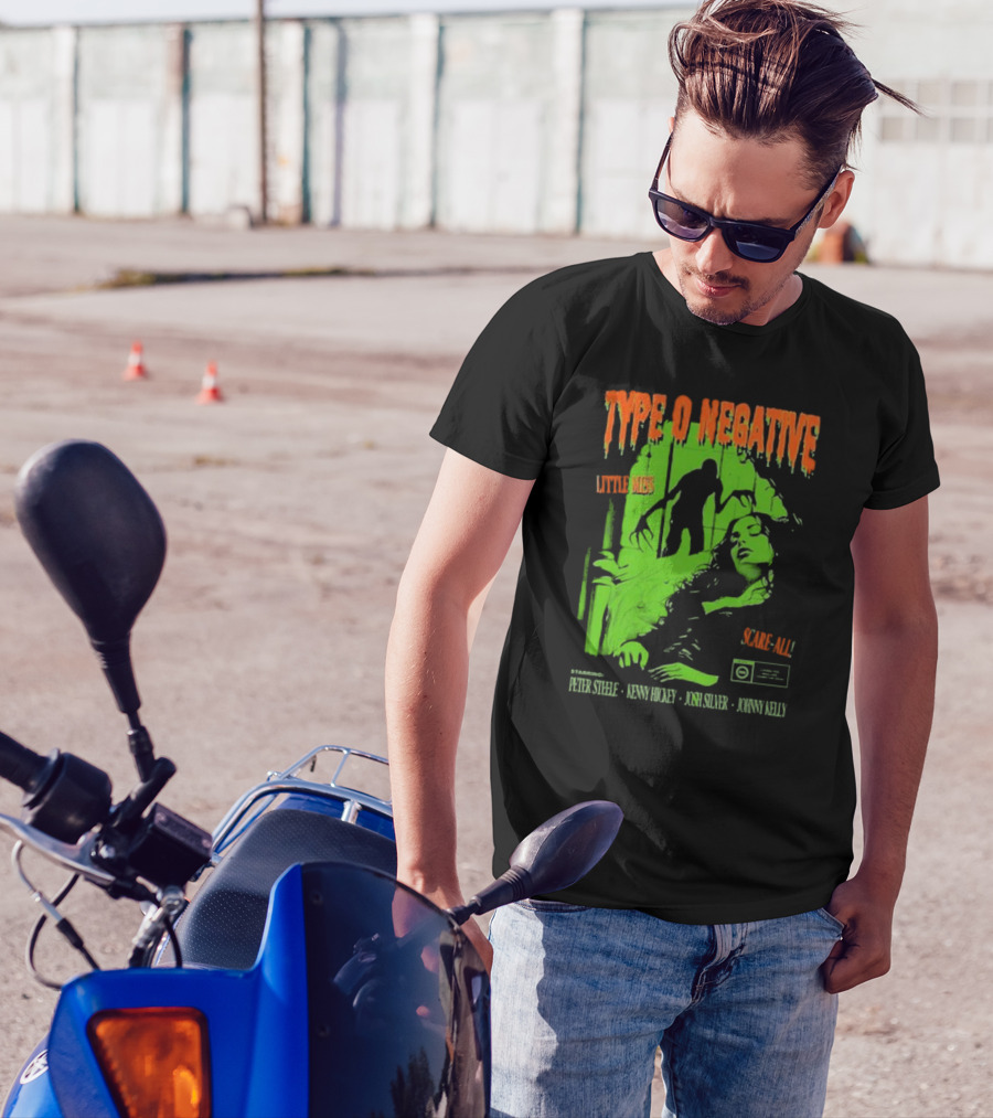 Type O Negative Little Miss Scare-All Horror Starring Peter Steele Kenny Hickey Josh Silver Johnny Kelly T-Shirt