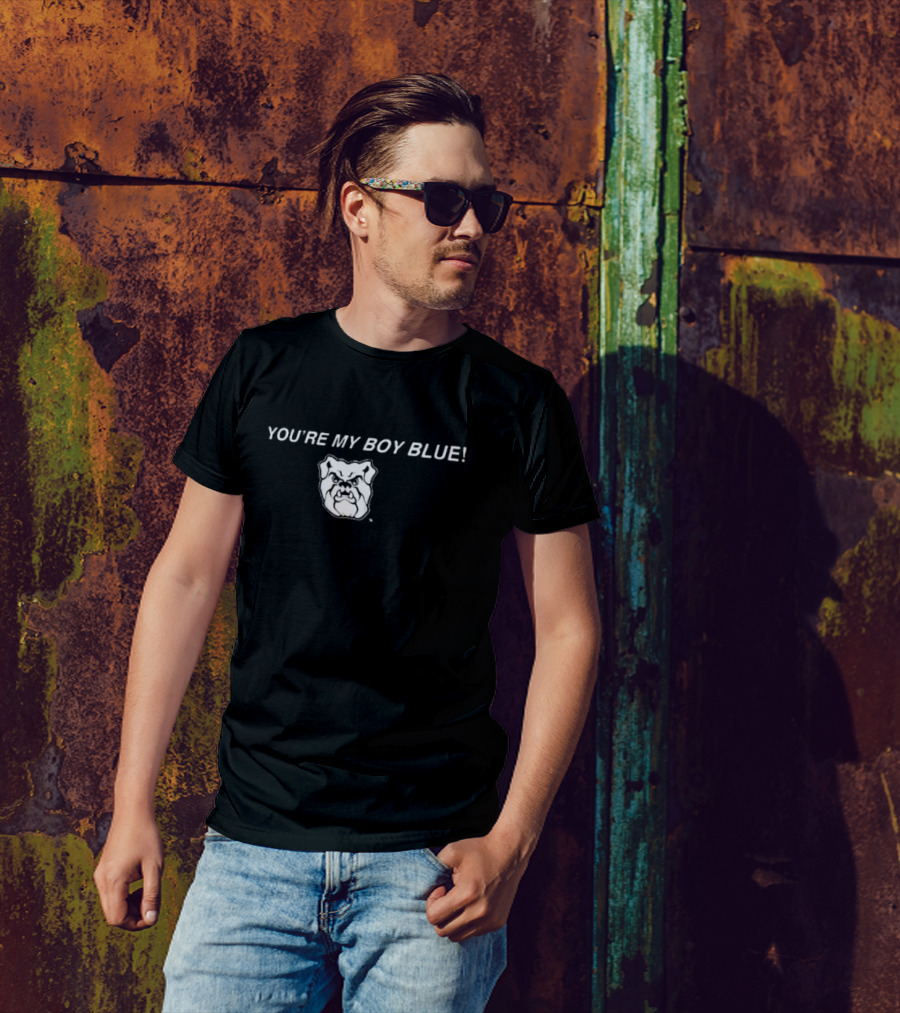 YOU'RE MY BOY BLUE Bulldog Face T-Shirt
