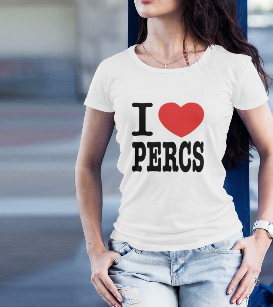 I Love Percs Ahh Tees Red Heart T-Shirt
