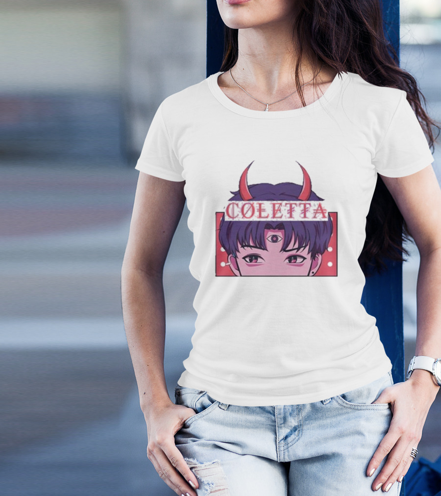 Coletta Manga Anime Third Eye Red Horns T-Shirt