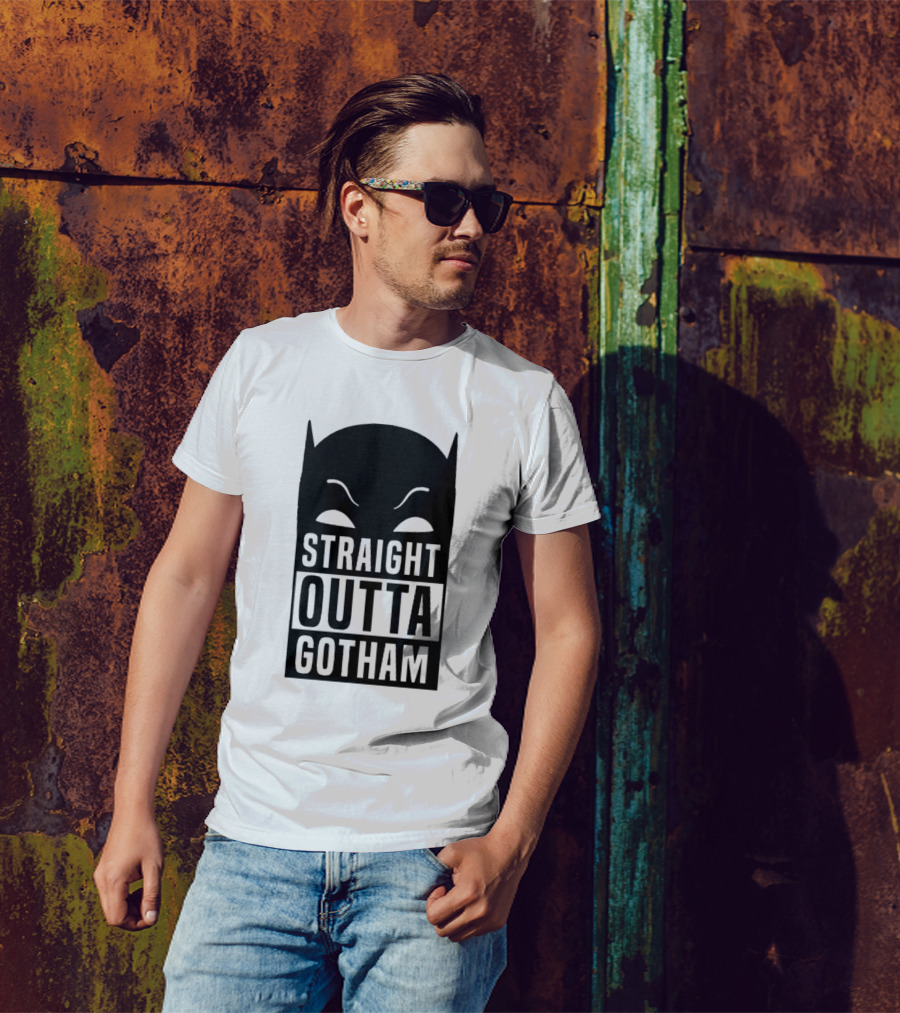 Straight Outta Gotham Batman Silhouette Iconic T-Shirt