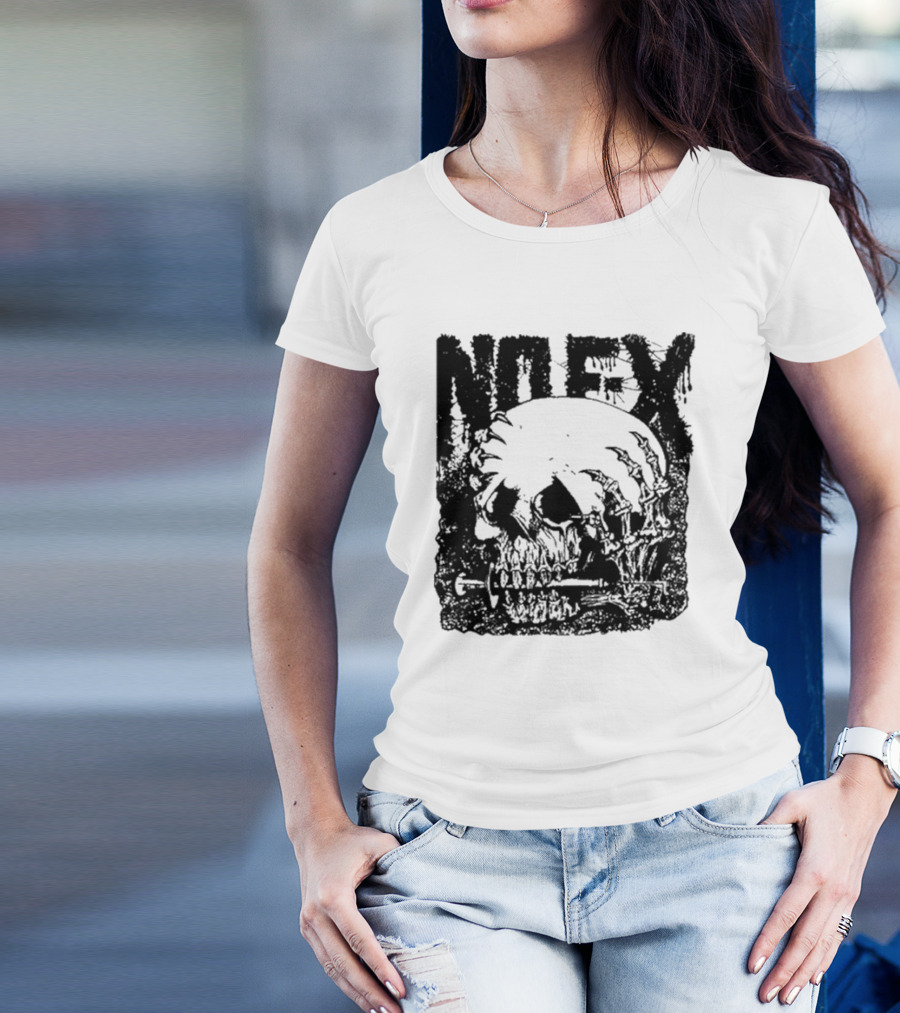 NOFX OG Skull With Skeleton Hand And Screwdriver T-Shirt