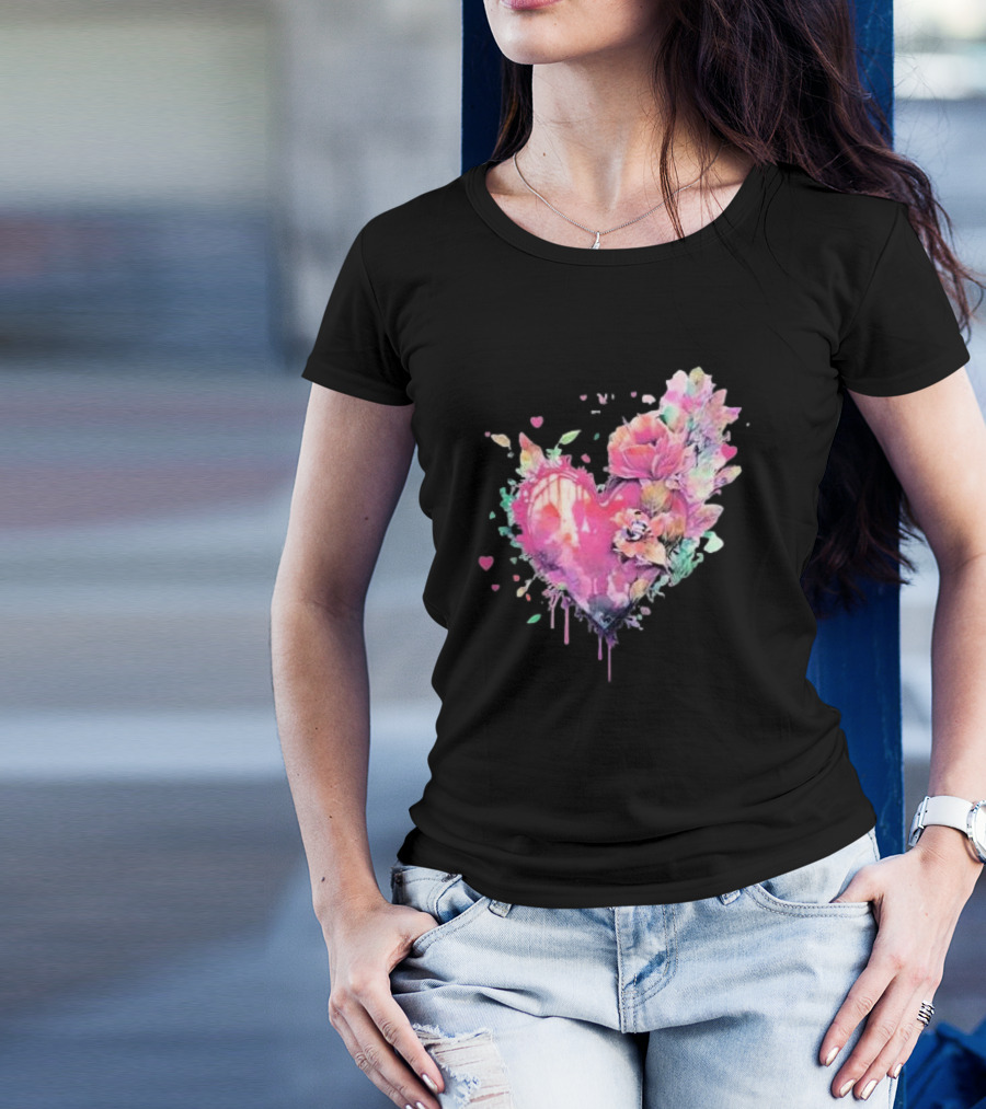 Alexander Stewart Bleeding Heart Floral T-Shirt