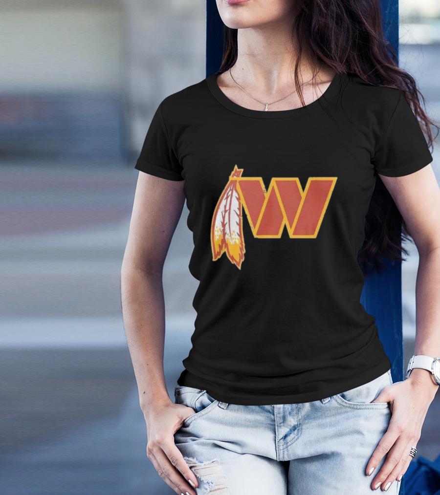 Dan W Quinn Washington Football Logo Icon W Feather T-Shirt