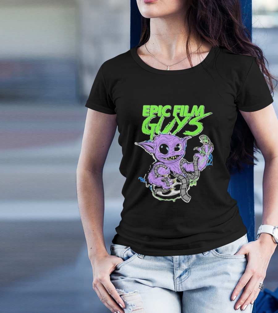 Epic Film Guys Gobby Creature Holding Film Strip T-Shirt