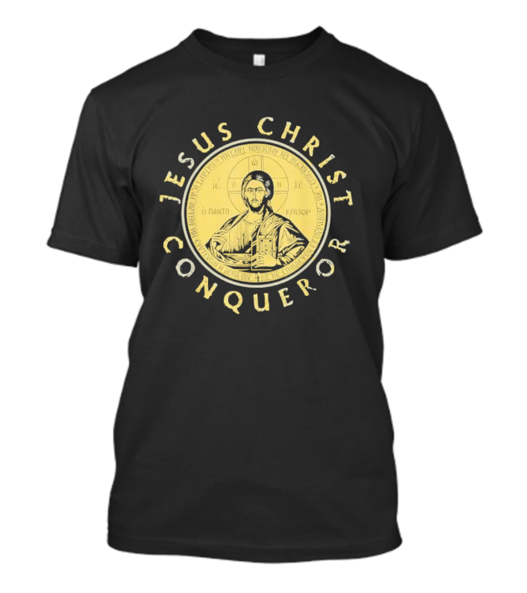 Jesus Christ Conqueror Orthodox Christian Iconography T-Shirt