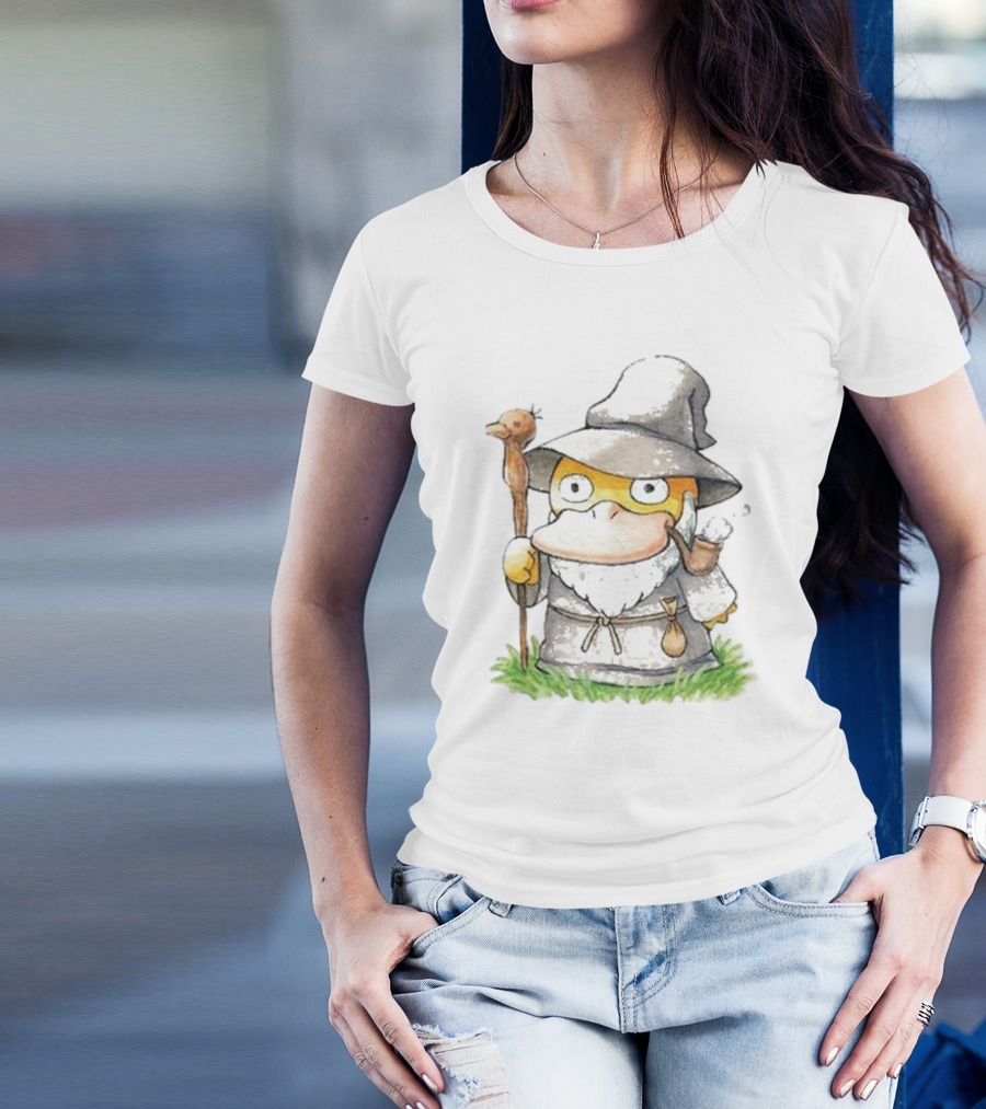 Ganduck The Grey Psyduck Wizard Crossover T-Shirt