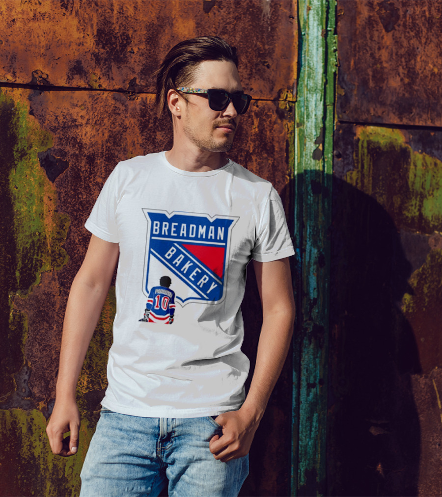 Breadman Bakery Artemi Panarin 10 True Blue New York Rangers Fan T-Shirt