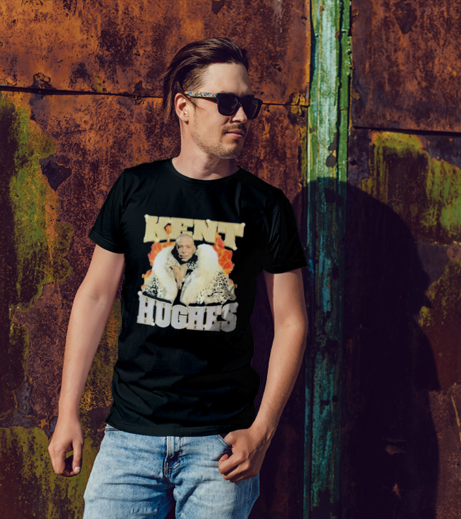 Kent Hughes Fur Coat With Flames T-Shirt