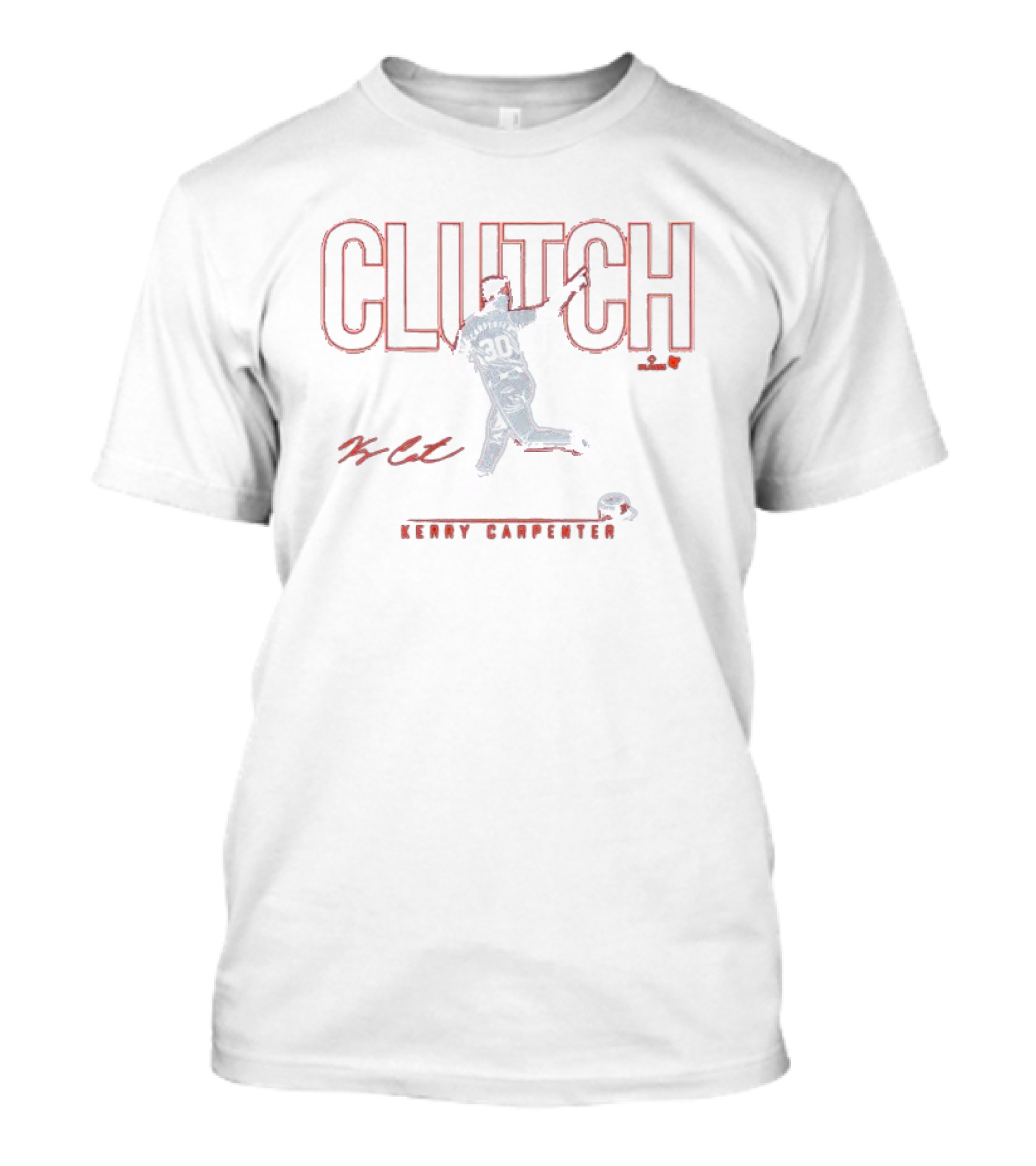 Kerry Carpenter Clutch Signature Number 30 Baseball Player T-Shirt