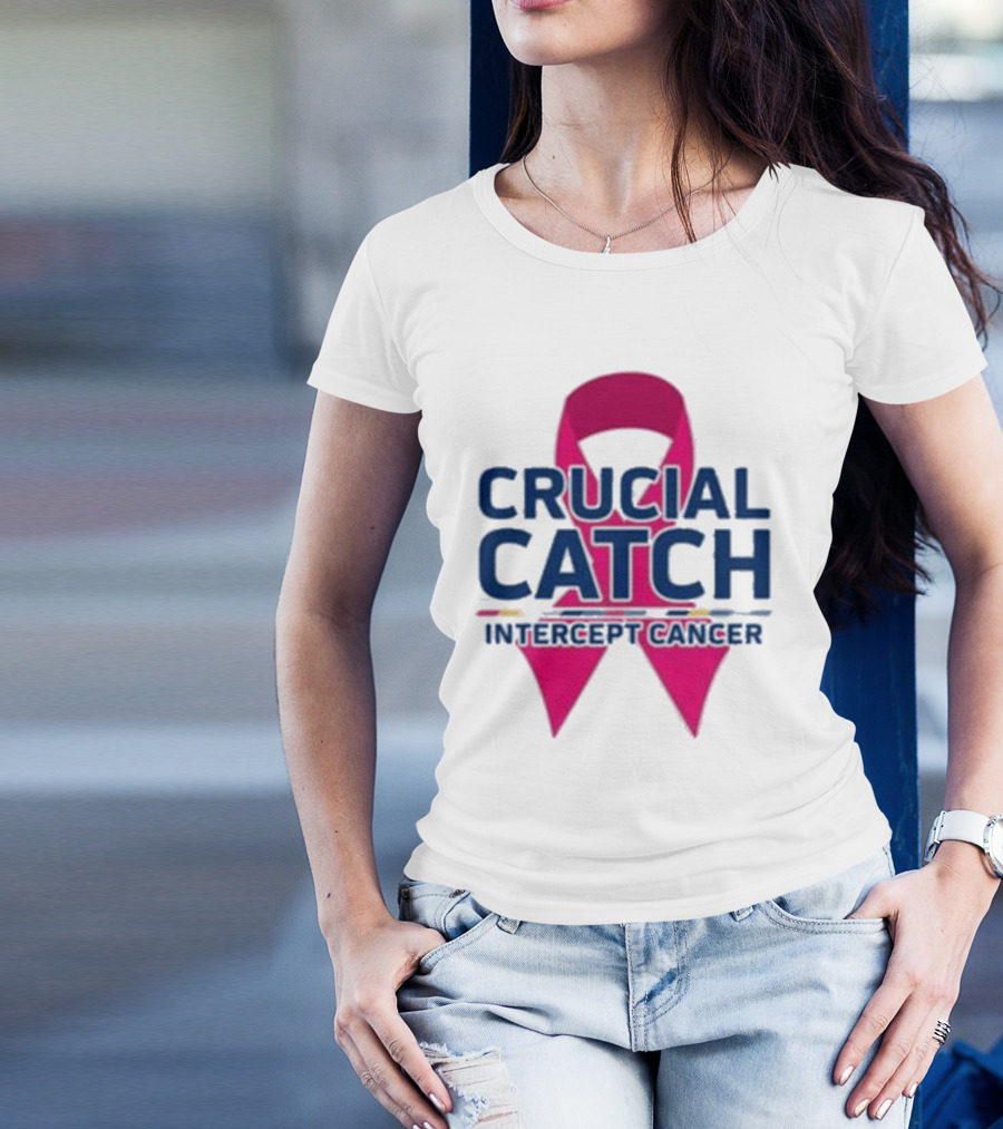 Crucial Catch Intercept Cancer Pink T-Shirt