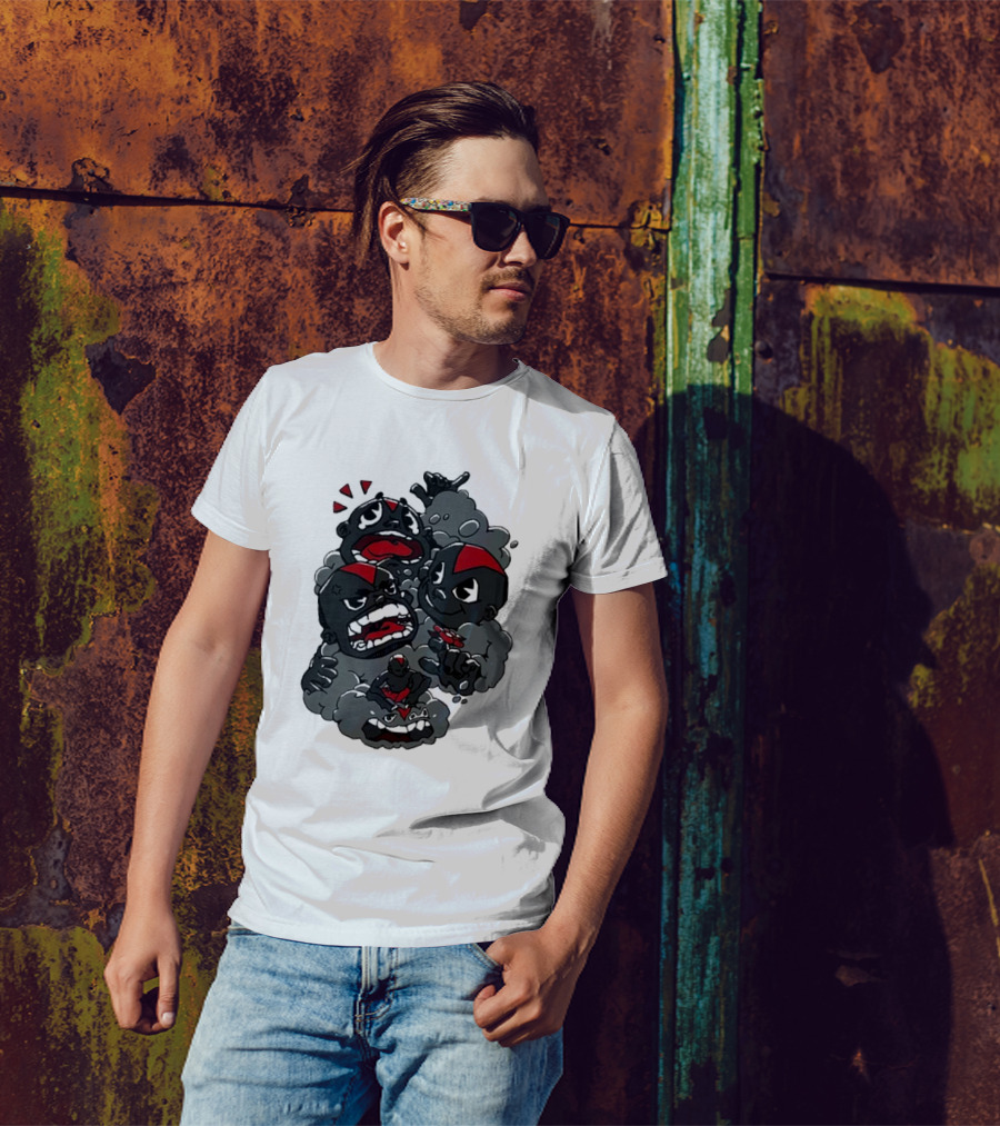 Lil Darkie Emotional Expressions Character Faces Joystick T-Shirt