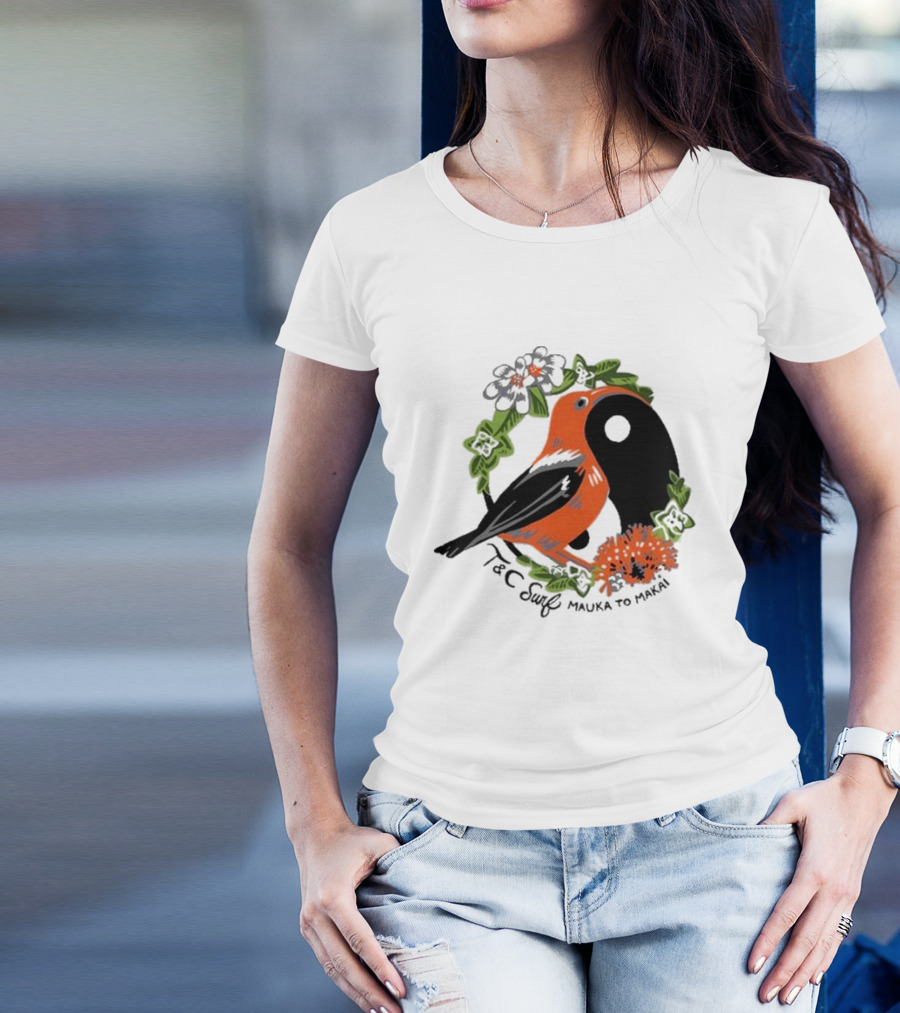 T&C Surf Mauka To Makai Bird Floral Yin Yang T-Shirt