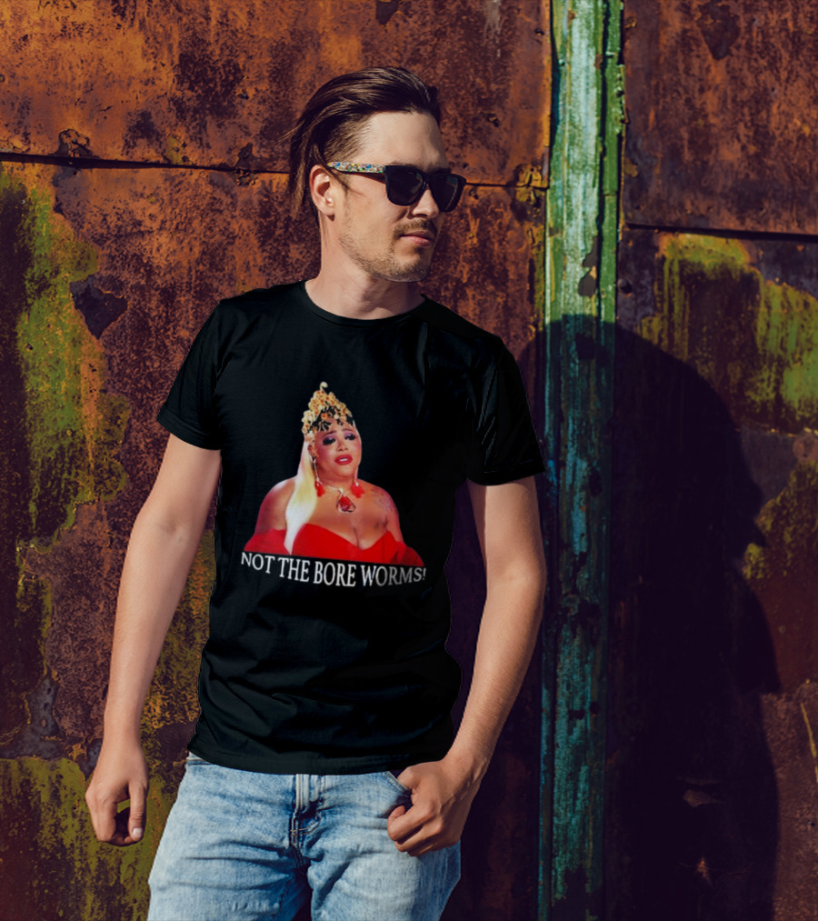 Katya Zamo TS Madison Not The Bore Worms Iconic Red Dress T-Shirt