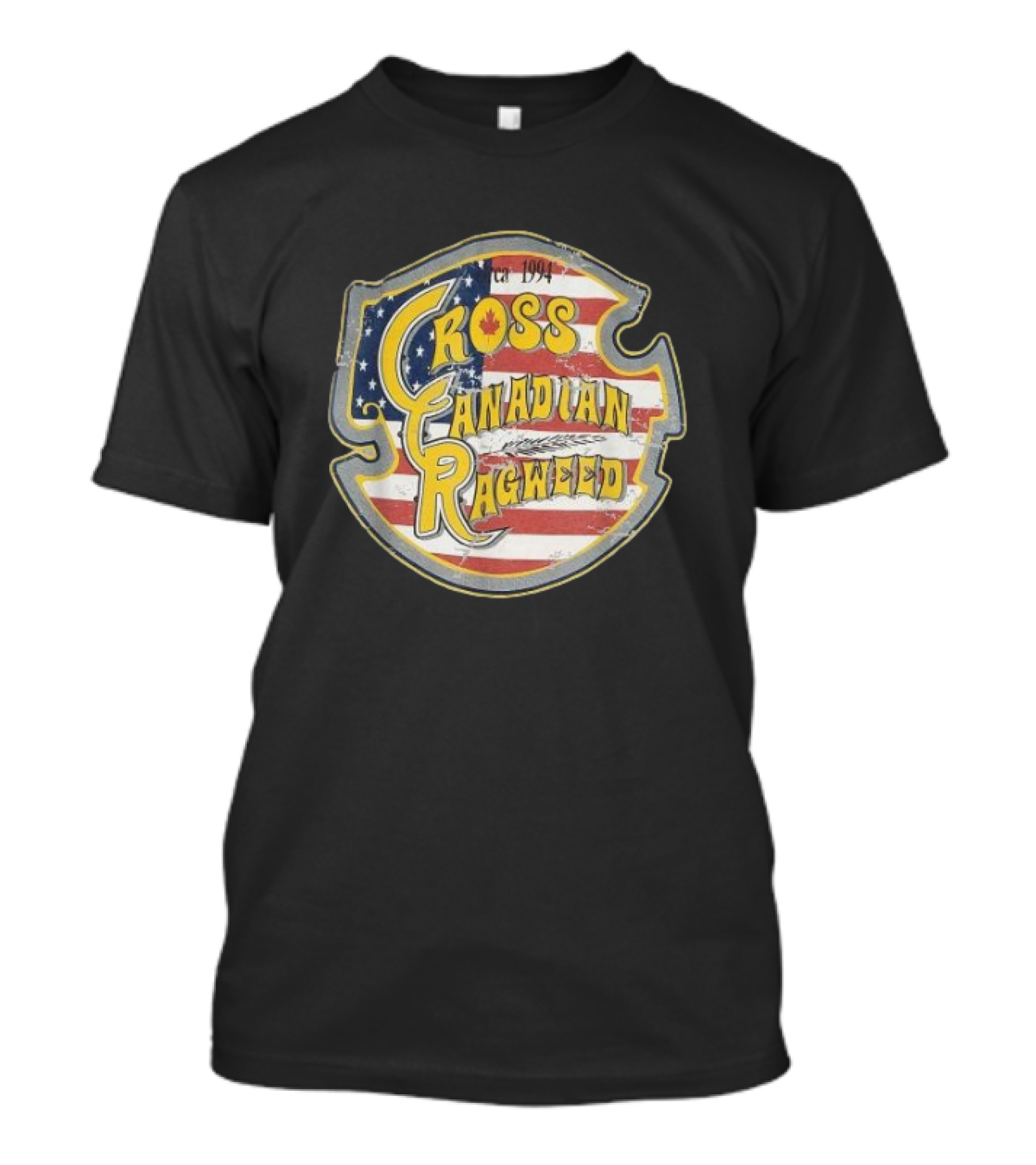 I Miss Ragweed Cross Canadian Ragweed Est 1994 American Flag Canadian Leaf T-Shirt