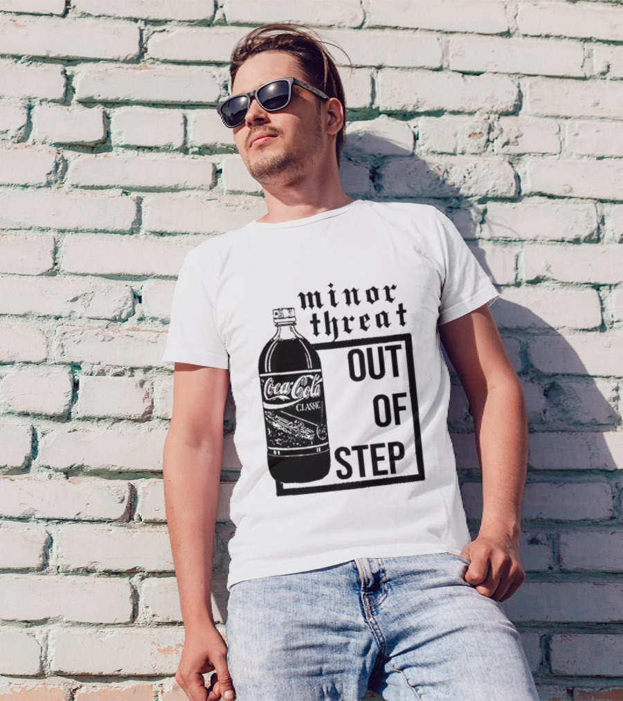 Minor Threat Out Of Step Coca Cola Classic Mockup T-Shirt