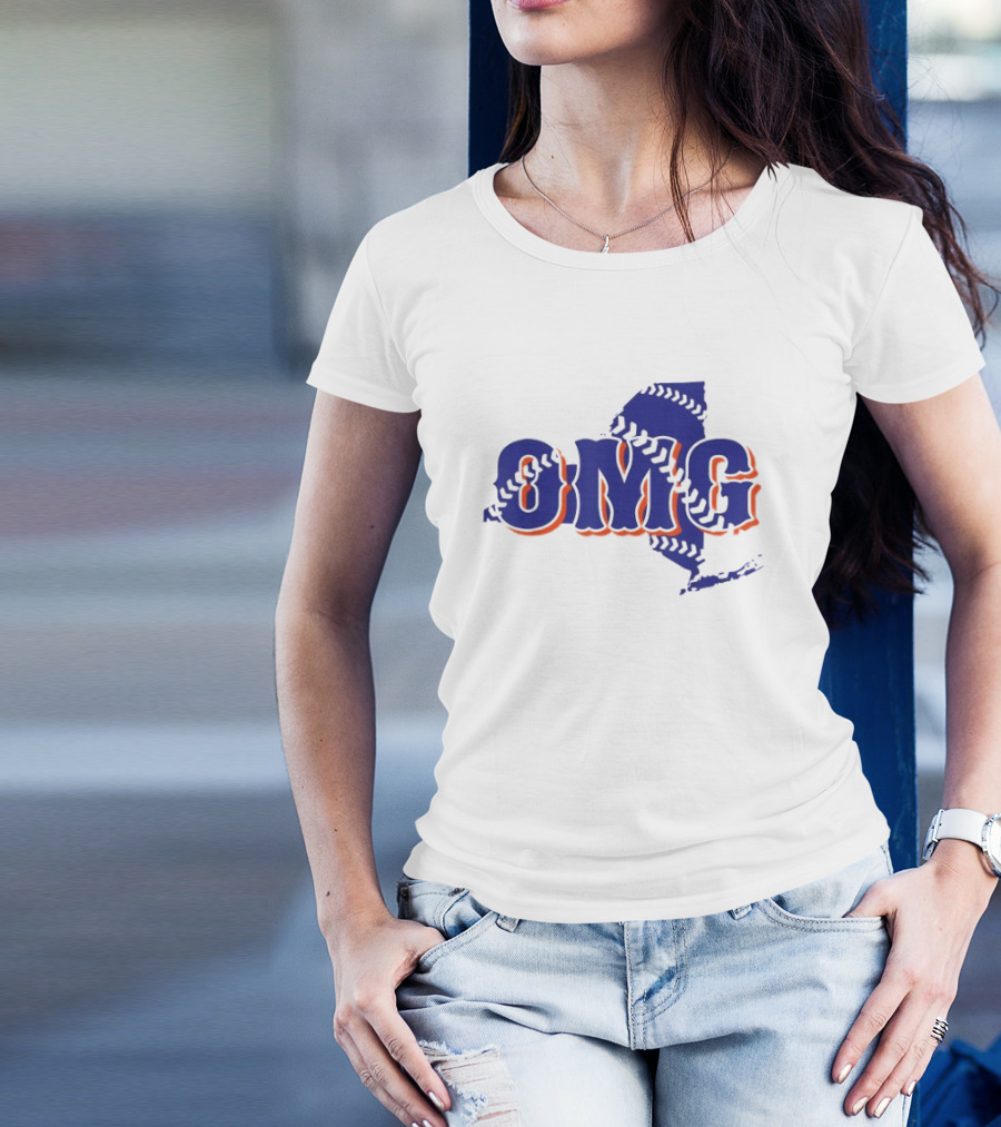 OMG Baseball Lovers OMG Baseball New York Baseball Map T-Shirt