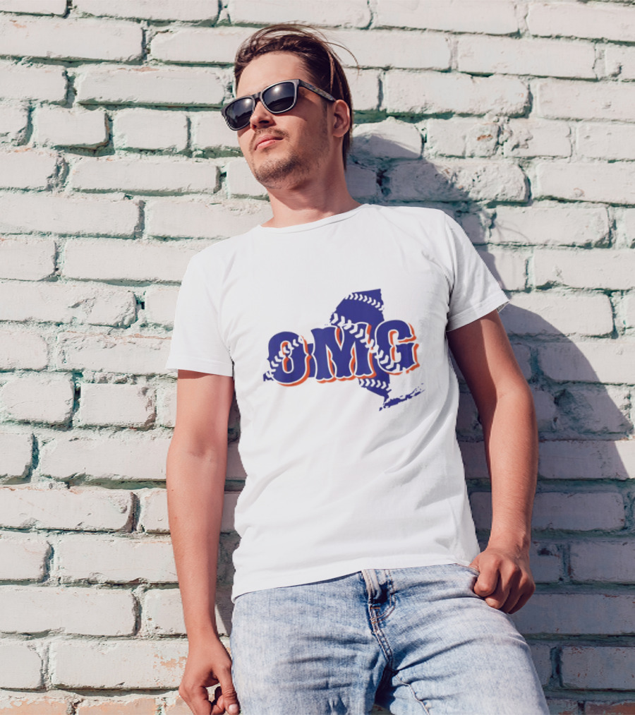 OMG Baseball Lovers OMG Baseball New York Baseball Map T-Shirt