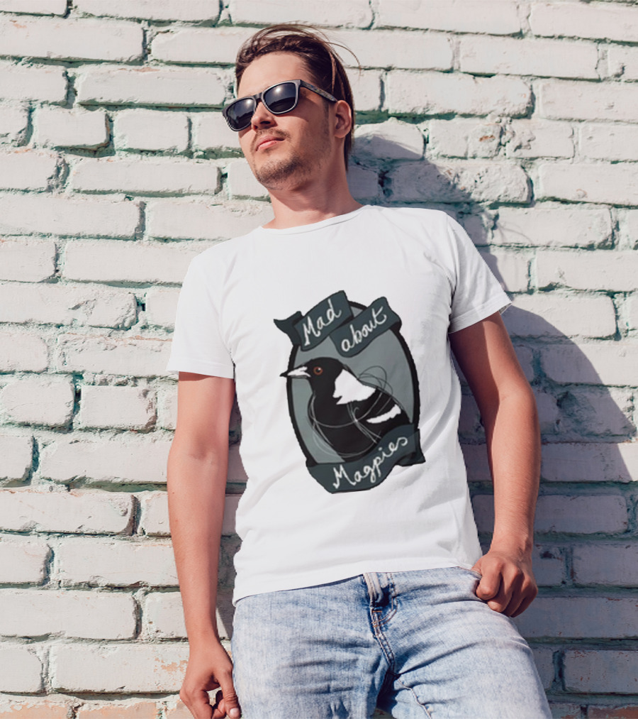 Bridget Farmer Mad About Magpies Bird T-Shirt