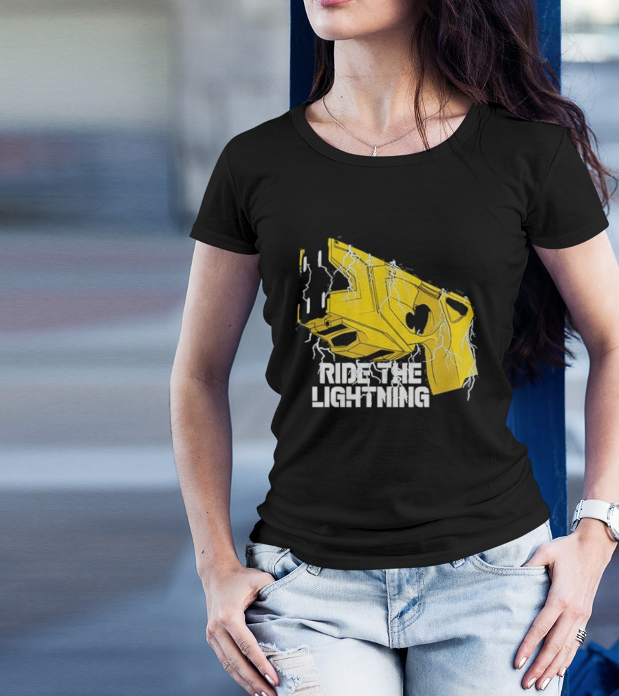 Ride The Lightning CBC Yellow Gun With Electric Bolts T-Shirt