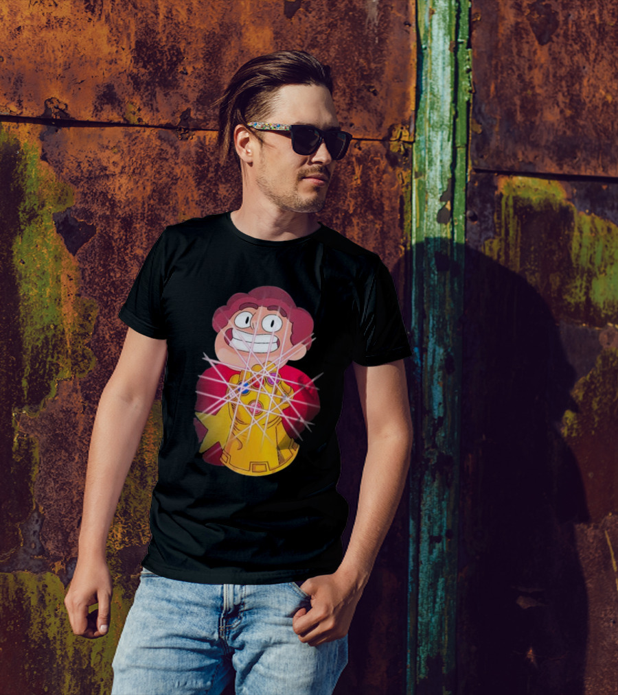 Steven Universe Wearing Infinity Gauntlet With Gems T-Shirt