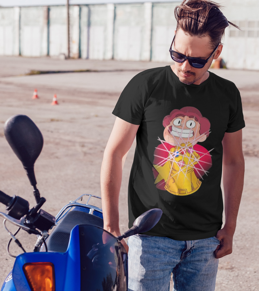 Steven Universe Wearing Infinity Gauntlet With Gems T-Shirt