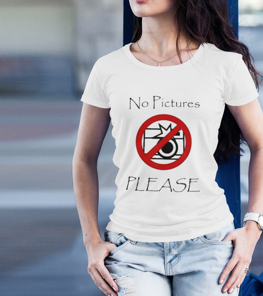 Joeyy No Pictures Please Camera Icon T-Shirt