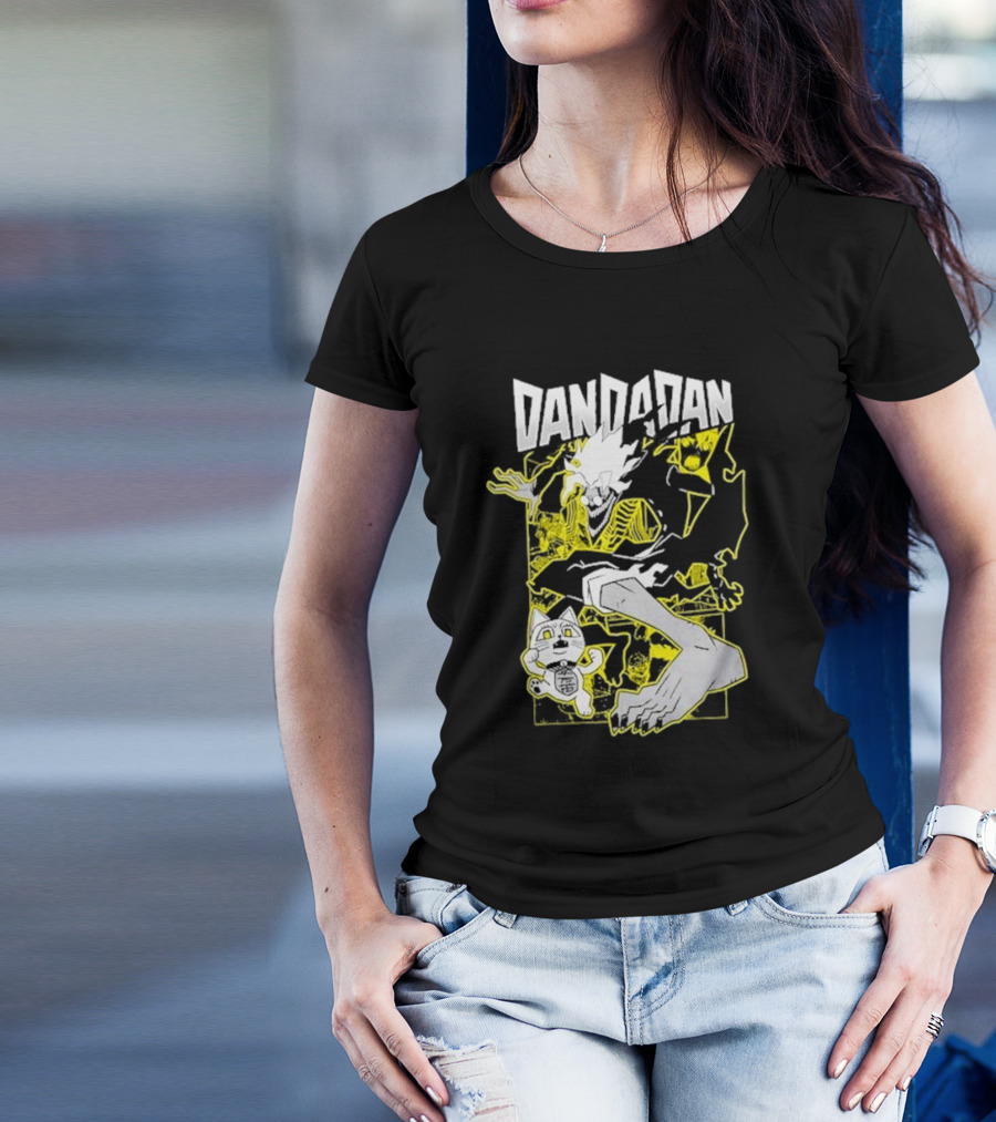 Dandadan Anime Manga Character Skeleton Creature Chase T-Shirt