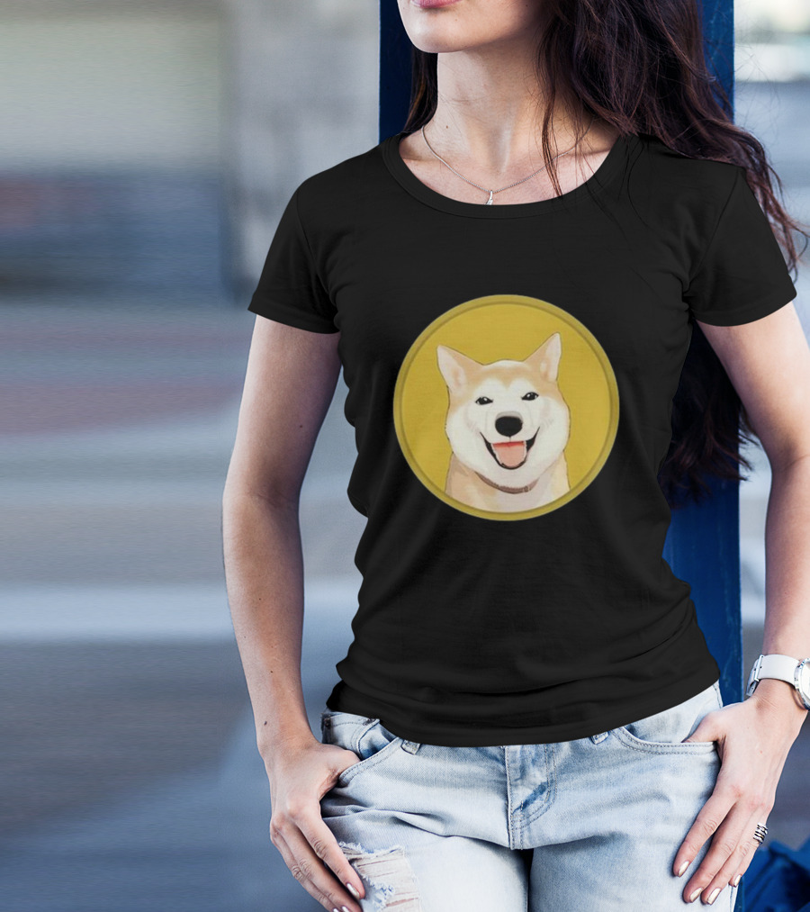 Neiro Shiba Inu Circle Badge Emblem T-Shirt
